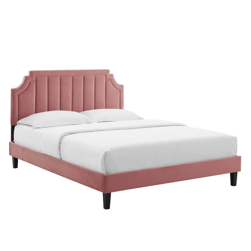 Sienna Performance Velvet Queen Platform Bed