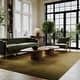 preview thumbnail 8 of 11, Padma Lakshmi Ombre Hand Loomed Gradient Wool Rug Olive Green - 2' 6" x 6' - Runner