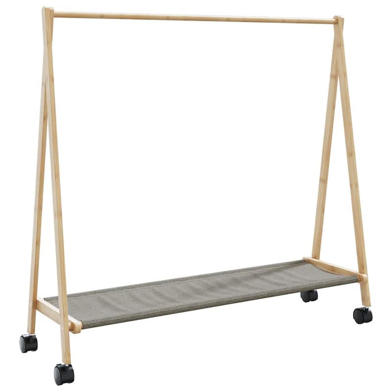 vidaXL Clothes Rack with Shelves Foldable Coat Rack Hanging Stand Hanger Bamboo