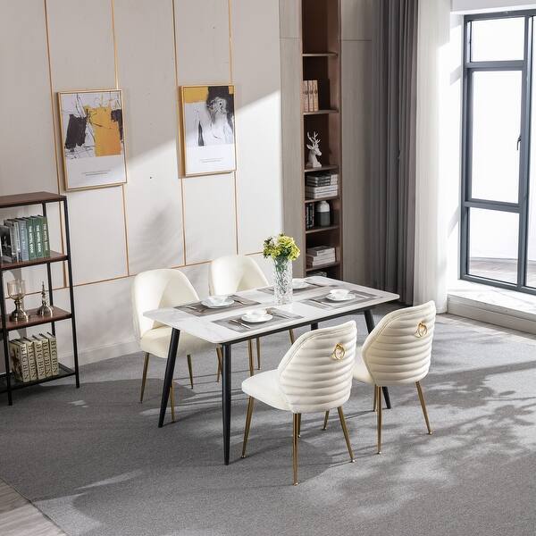 Modern Set of 2 Dining Chair with Gold Metal Legs Bed Bath & Beyond
