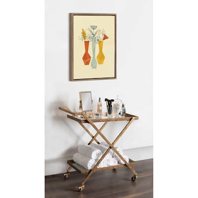 Kate and Laurel Sylvie Flowers Framed Canvas by Amber Leaders Designs