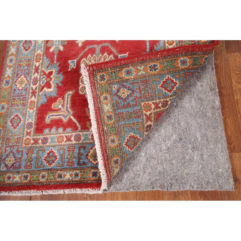 Kazak Foyer Rug Hand-Knotted Grey Wool Carpet - 3'0" x 5'3"
