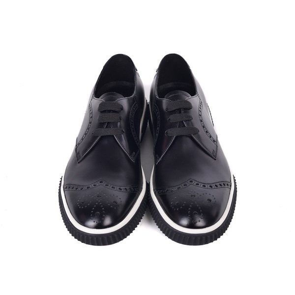 black leather shoes rubber sole