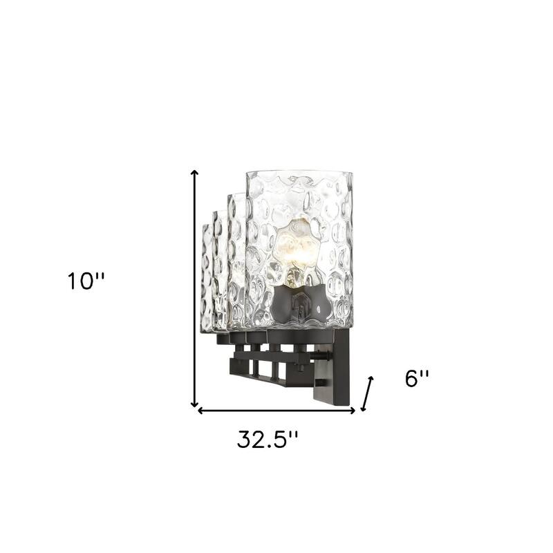 120 Voltage Transitional Flush Mount Vanity Light with Clear Glass Shade and Dimmable Hardwired Fixture