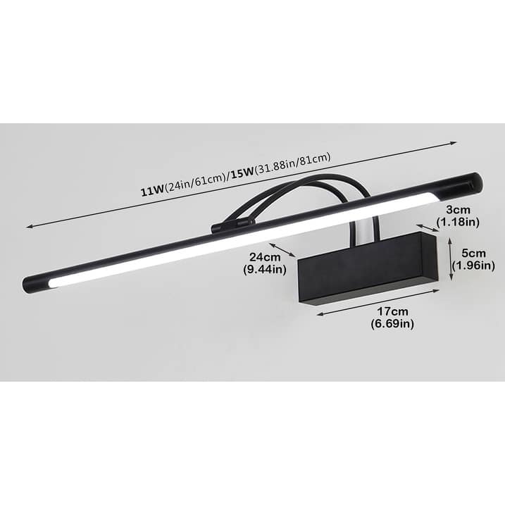 1-Light 11W Makeup Mirror Concise LED Bathroom Vanity Lighting - 24"D×6.7"W×9.4"H