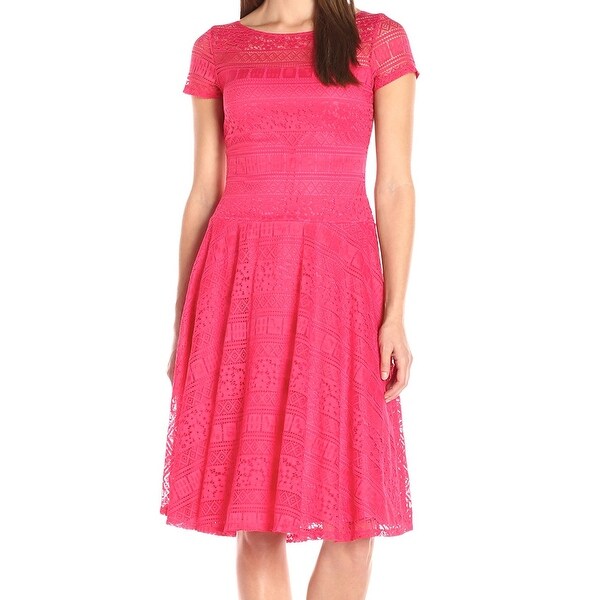 Pink Lace Sheath Dress