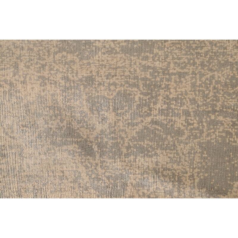 Yellow Abstract Modern Area Rug Handmade Wool Carpet - 5'8"x 7'11"