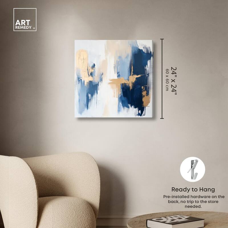 Tranquil Blue Depths II Canvas by Art Remedy, Gallery Wrapped