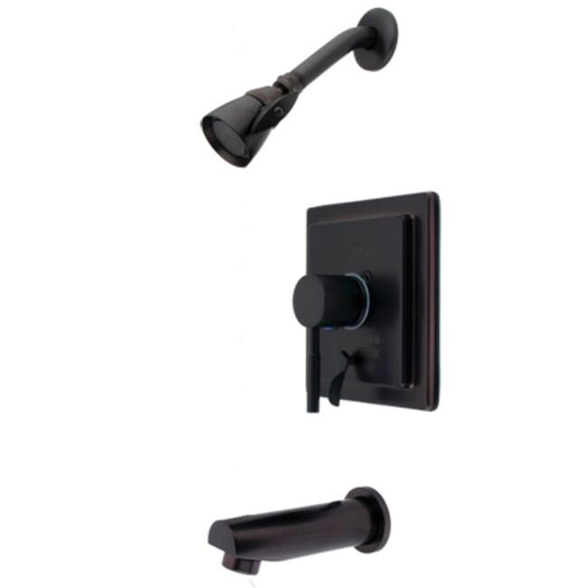 Kingston Brass Concord Tub and Shower Trim Package with 1.8 GPM Single - Oil Rubbed Bronze