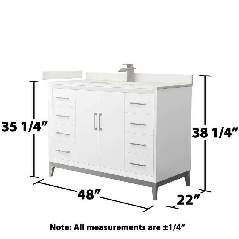 Wyndham Collection WCH818148S-QTZ-UNSMXX Amici 48" Free Standing