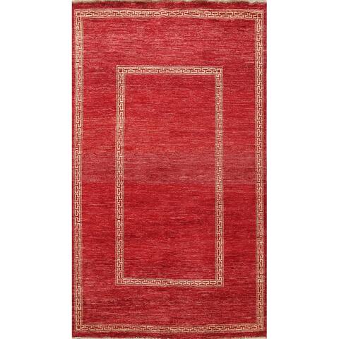 Modern Gabbeh Kashkoli Area Rug Wool Handmade Oriental Carpet - 5'6" x 8'2"