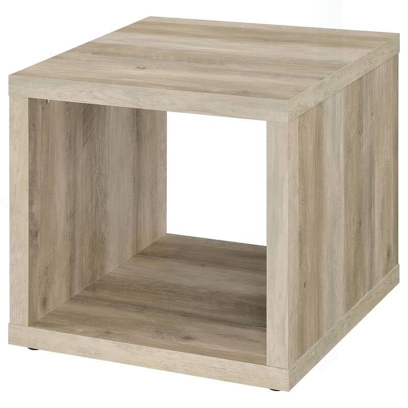 Charming Engineered Wood Side End Table with Rustic Finish for Versatile Spaces