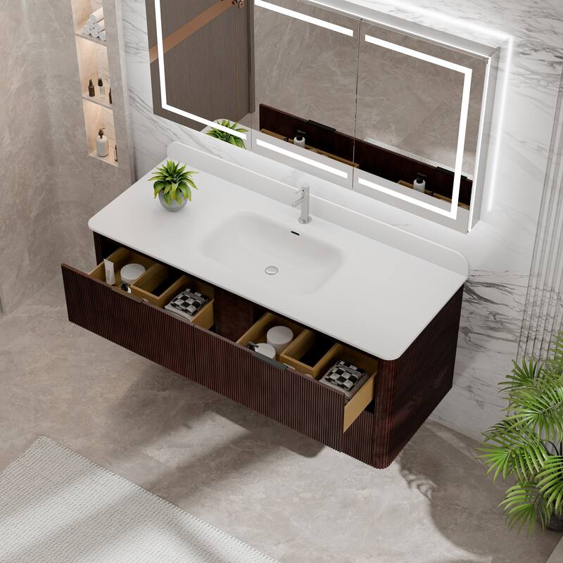 Modland 48" Fluted Floating Vanity with Sink - 48 inch