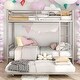preview thumbnail 2 of 11, Full Over Full Metal Bunk Bed with Trundle, Trundle Bed, Silver