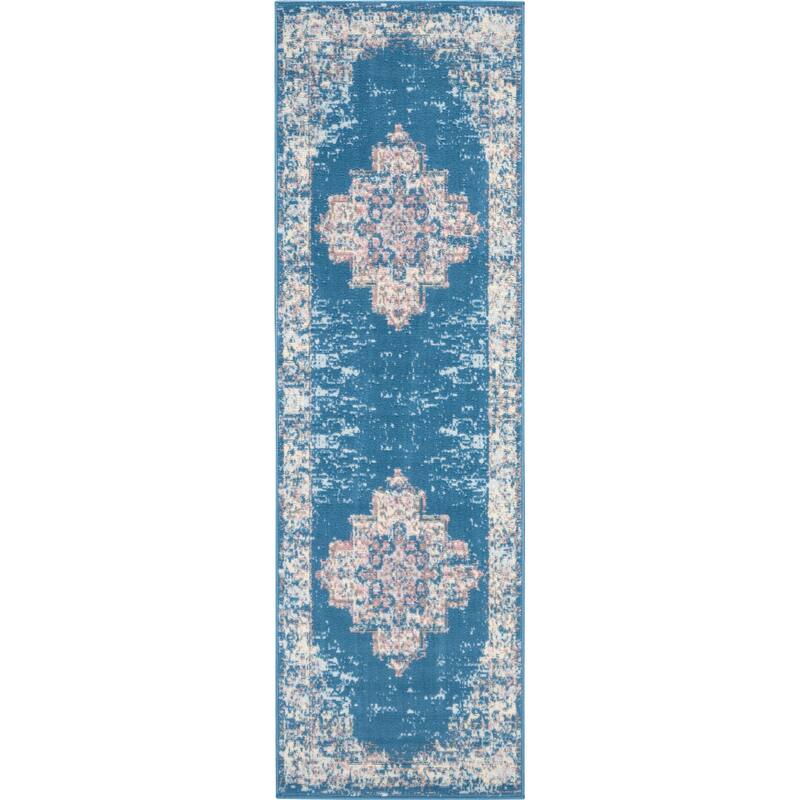 Nourison Grafix Distressed Vintage Medallion Area Rug