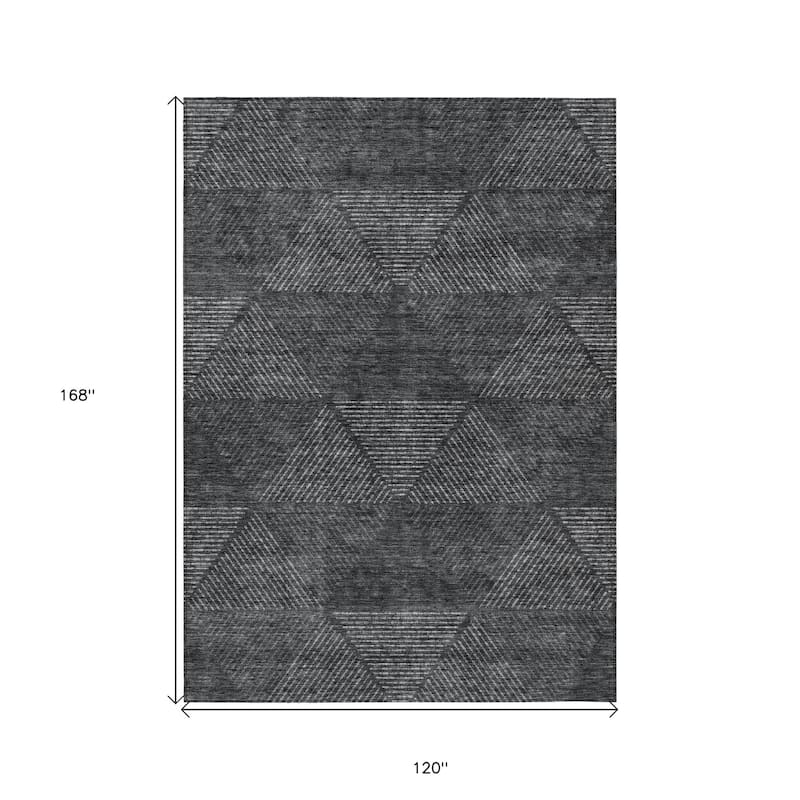 HomeRoots Geometric Transitional Rectangle Outdoor Rug