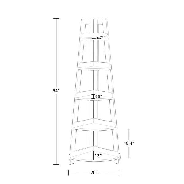dimension image slide 1 of 2, RiverRidge Kids 5-Tier Corner Ladder Playroom Display Bookshelf Organizer
