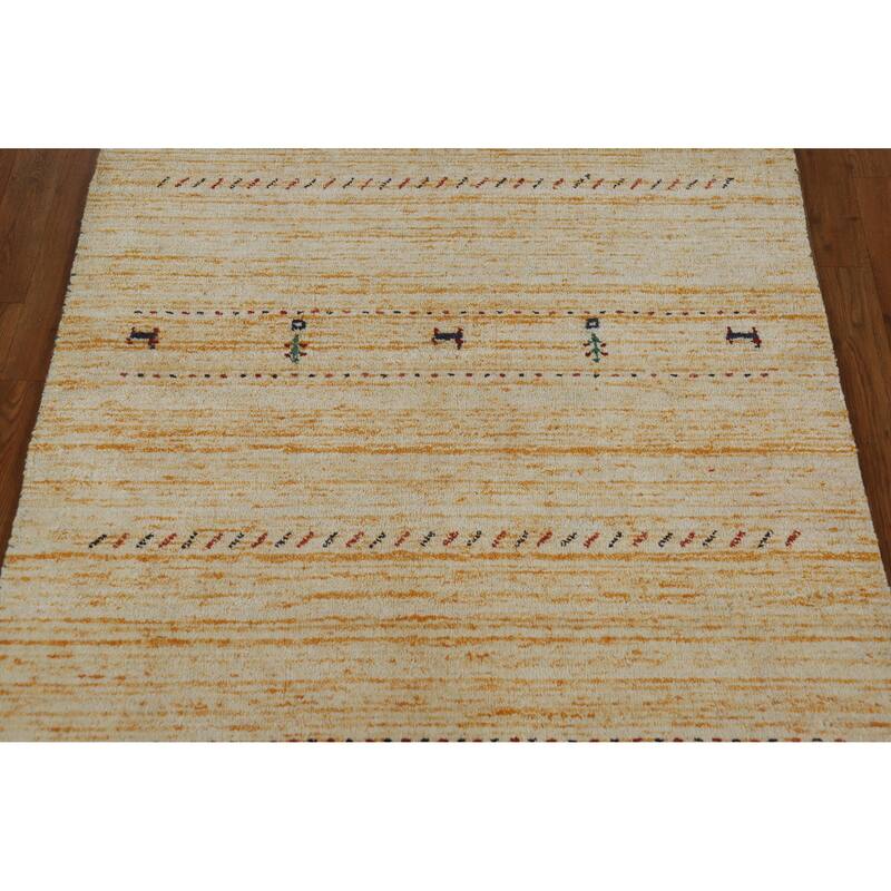Little Animals Gabbeh Indian Rug Handmade Wool Carpet - 3'10" x 5'9"