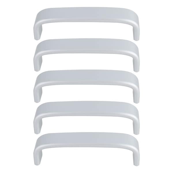Cabinet Handle Pull Space Aluminum 3.8" Hole Center for Furniture Cabinets Cupboard Wardrobe 5pcs Silver Tone