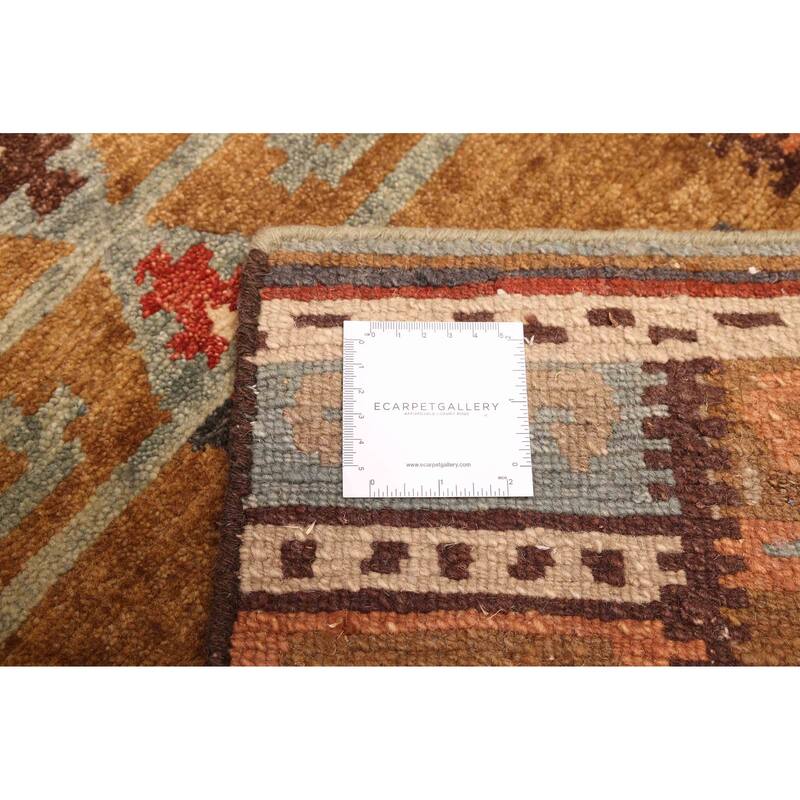 ECARPETGALLERY Hand-knotted Opulence Light Brown Wool Rug - 2'6 x 11'8