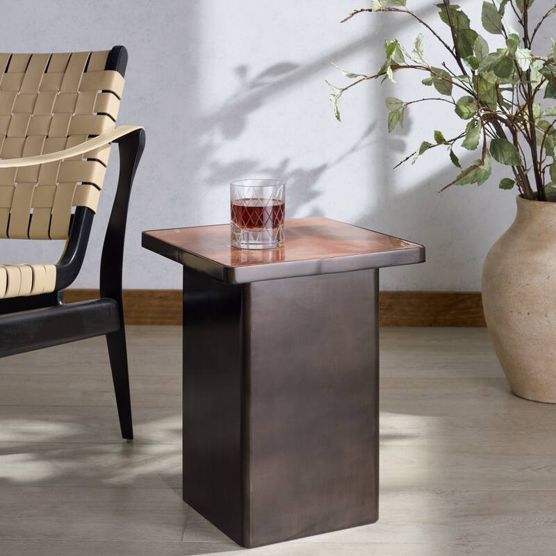 SAFAVIEH Couture Bellatressa Marble Accent Table - 14"W x 14"D x 18"H