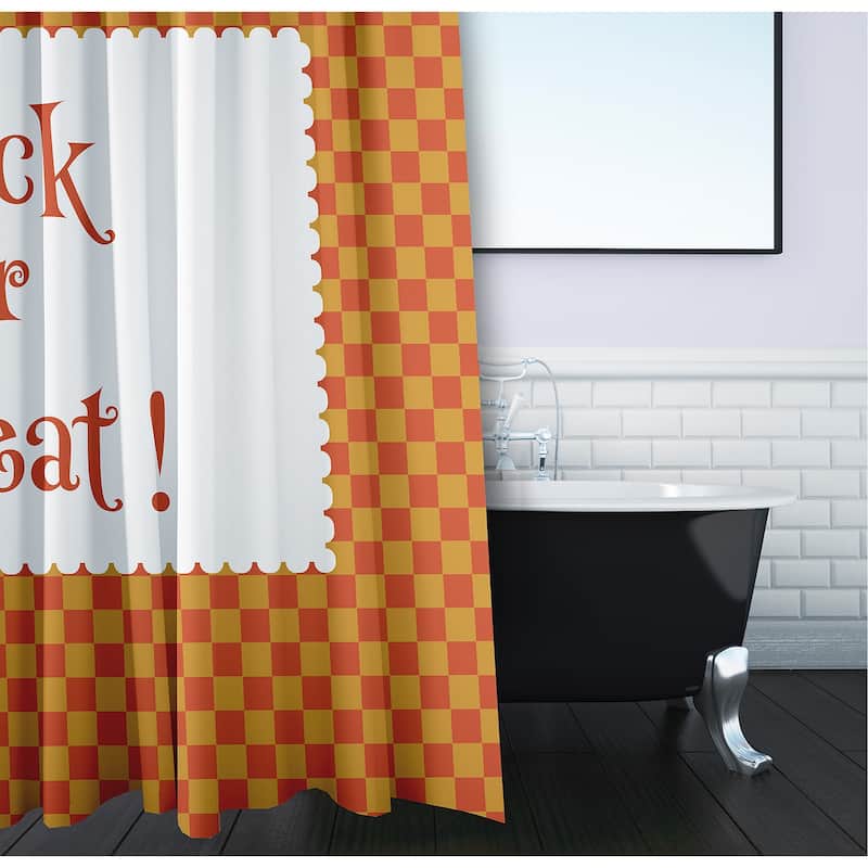 Halloween Trick or Treat Checks Shower Curtain