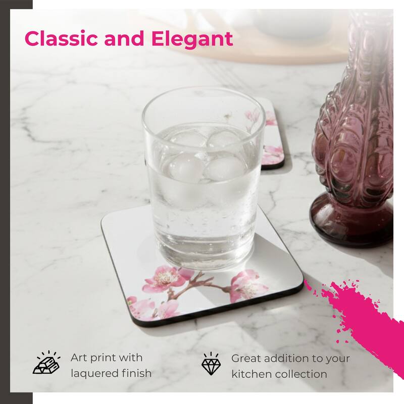 Portmeirion Pink Blossom Coasters, Set of 6