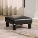 preview thumbnail 71 of 130, The Curated Nomad Performance Fabric Stardust Square Upholstered Footstool Ottoman