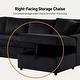 preview thumbnail 5 of 18, Ruxley 123"W Corduroy Sleeper Sectional Sofa with Right-Facing Storage Chaise and Throw Pillows
