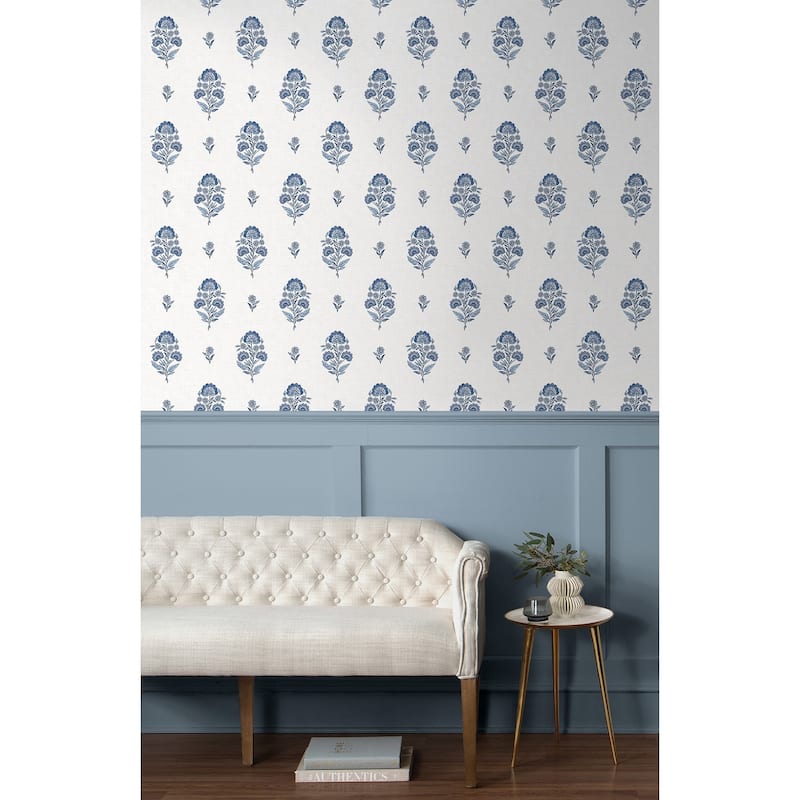NextWall Floral Spot Peel and Stick Wallpaper