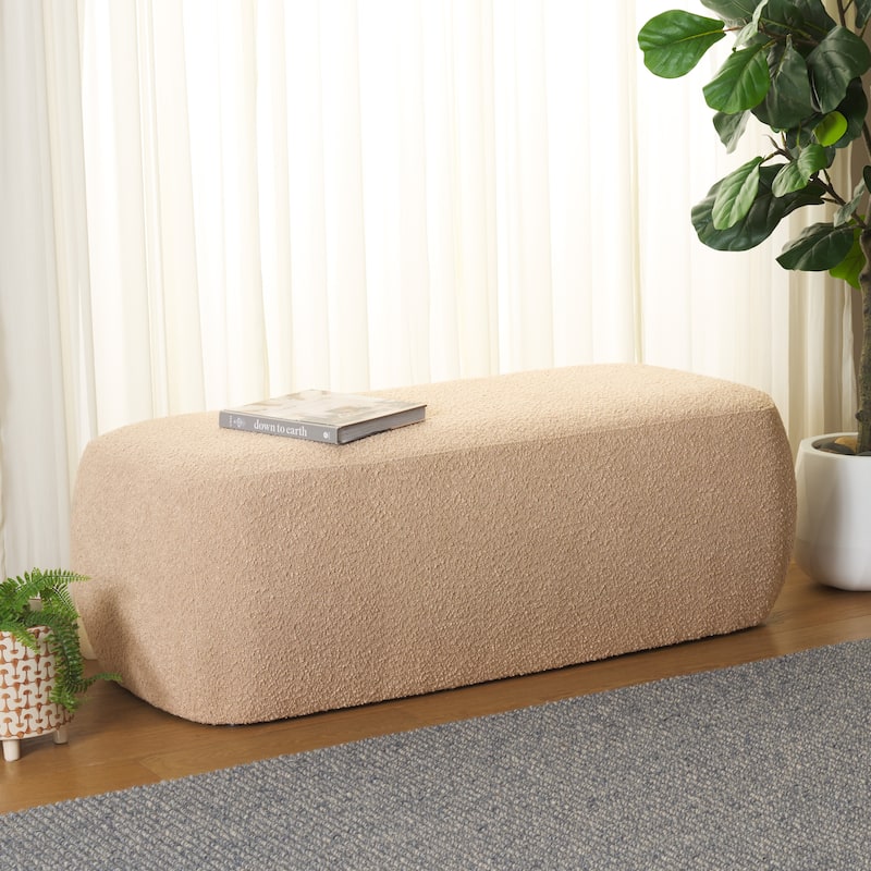 SAFAVIEH Xena Rectangular Ottoman - Tan