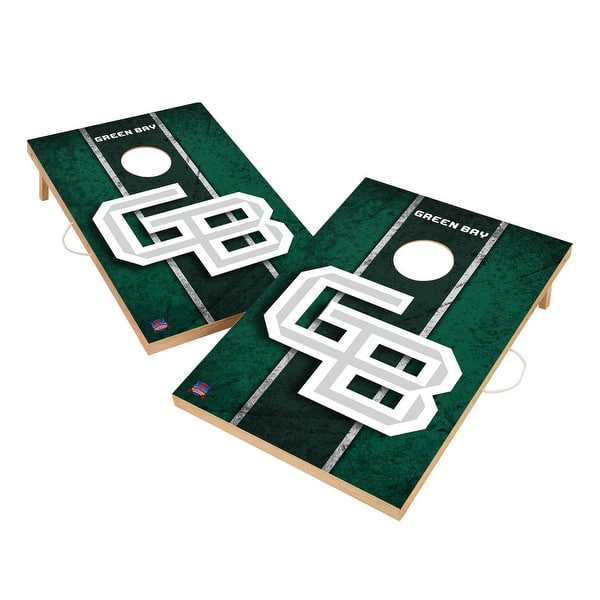 slide 2 of 5, Vintage Green Bay Phoenix 2x4 Tailgate Cornhole Boards Include Carrying Case