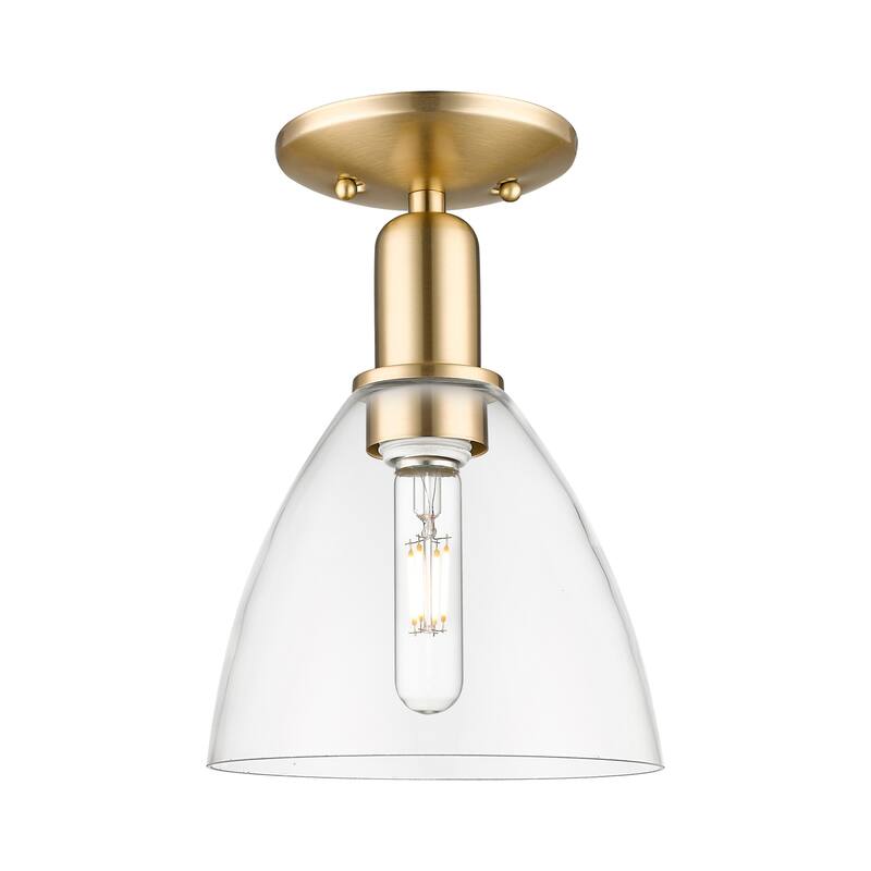 Innovations Lighting 716-1C-11-8 Bristol Semi-Flush Bristol 8" Wide - Champagne Bronze / Clear