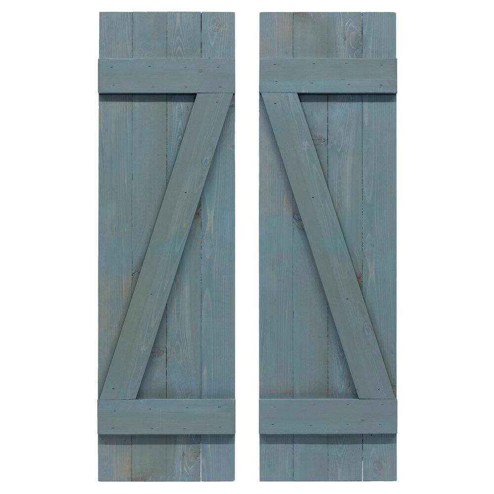 Z Board & Batten Exterior Shutters Pair