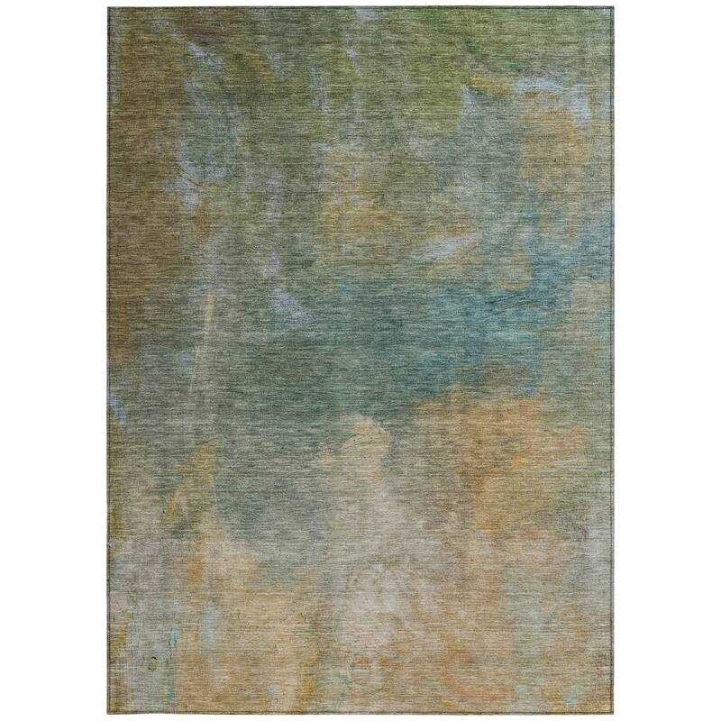 HomeRoots Abstract Transitional Rectangle Outdoor Rug