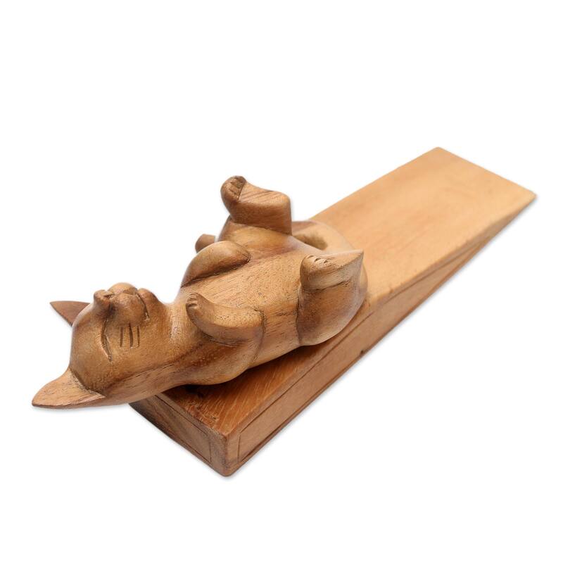 Novica Handmade After You Wood Door Stop