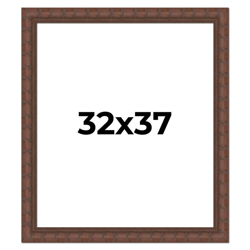 32x37 Frame Pewter Solid Wood Picture Frame Width 1.625 Inches | Interior Frame Depth 0.6875 Inches
