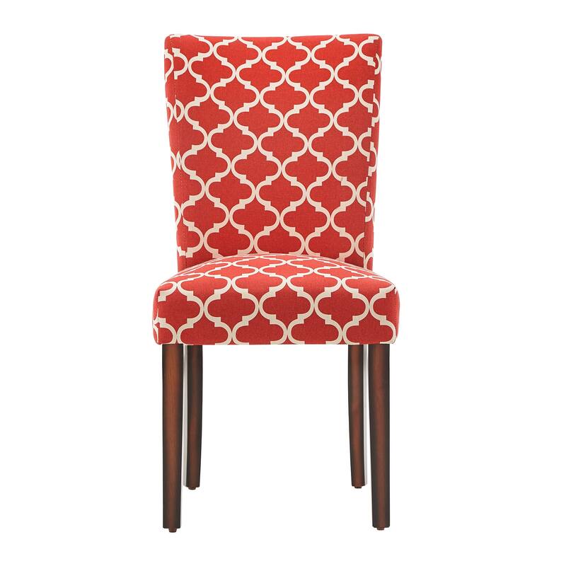 Catherine Moroccan Pattern Fabric Parsons Dining Chair (Set of 2) by iNSPIRE Q Bold