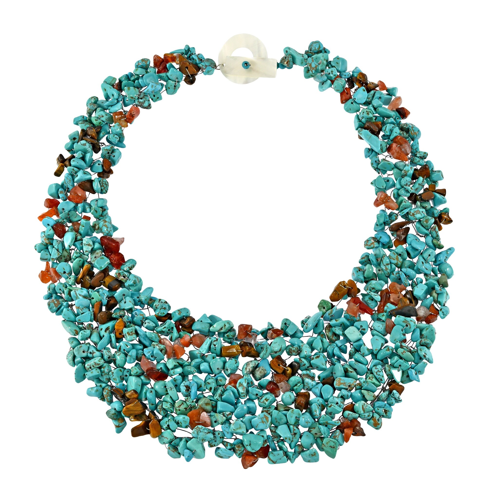 colourful red green yellow beads different sizes chunky statement Vintage Wooden Necklace