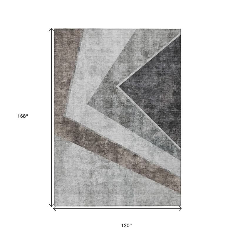 HomeRoots Geometric Transitional Rectangle Outdoor Rug