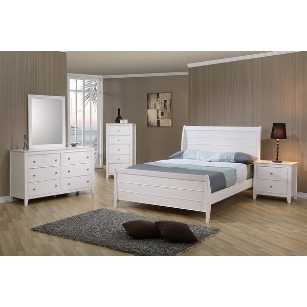 slide 2 of 3, Waverly Buttermilk 3-piece Sleigh Bedroom Set with Chest