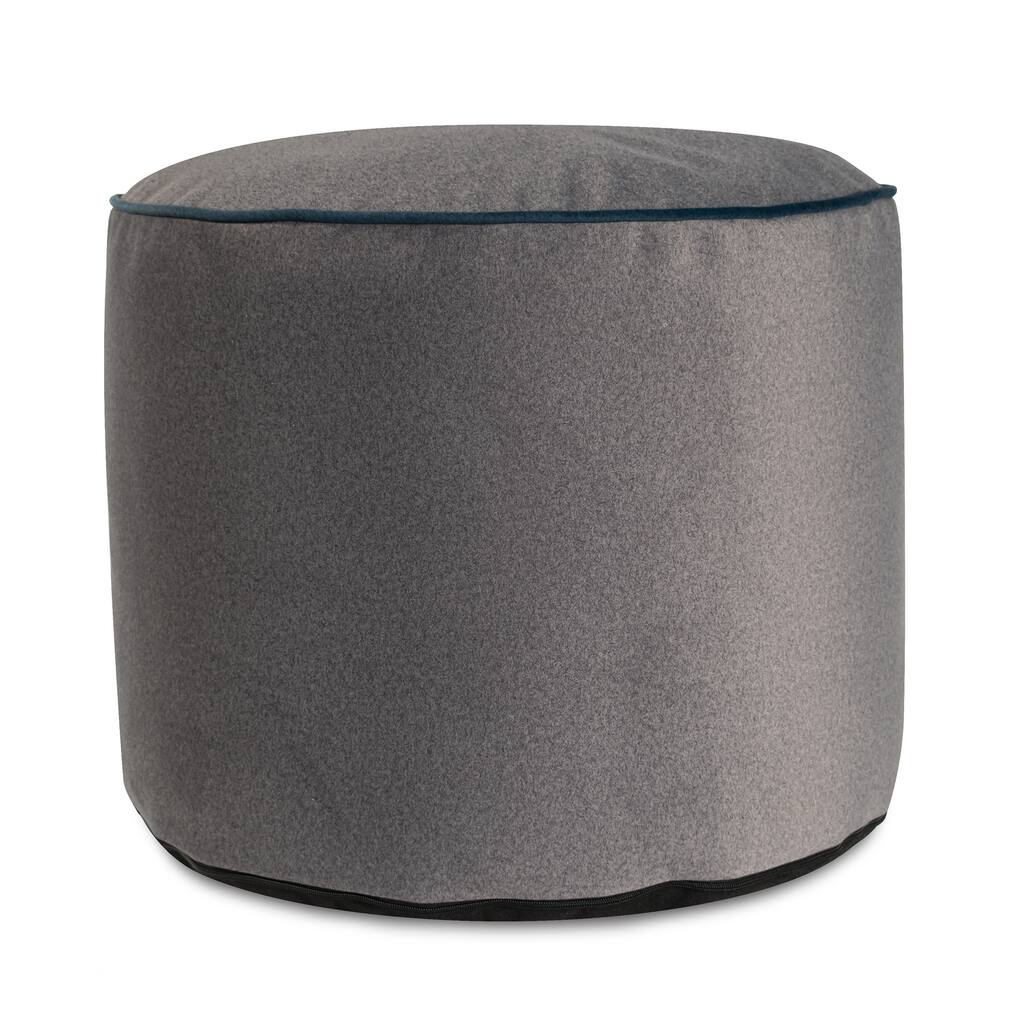 Qiviut Gray Tall Pouf