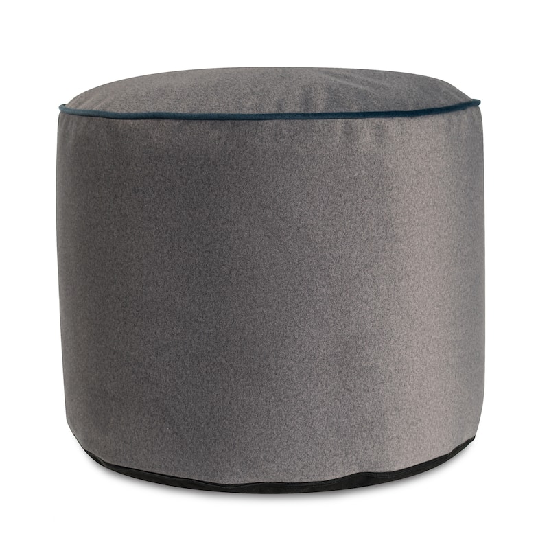 Qiviut Gray Tall Pouf
