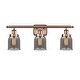 preview thumbnail 51 of 79, Innovations Lighting Ballston Urban Bell - 3 Light 26" Bath Vanity Light Antique Copper Finish/Plated Smoke