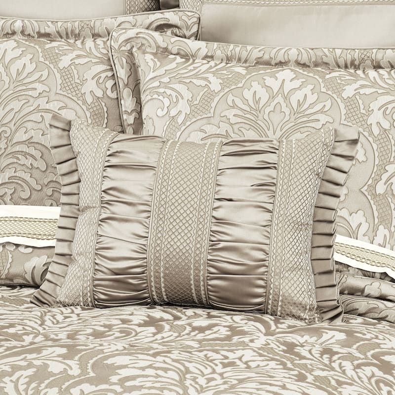 J. Queen New York Brunello Flax Boudoir Decorative Throw Pillow - Accent - Polyester - Flax