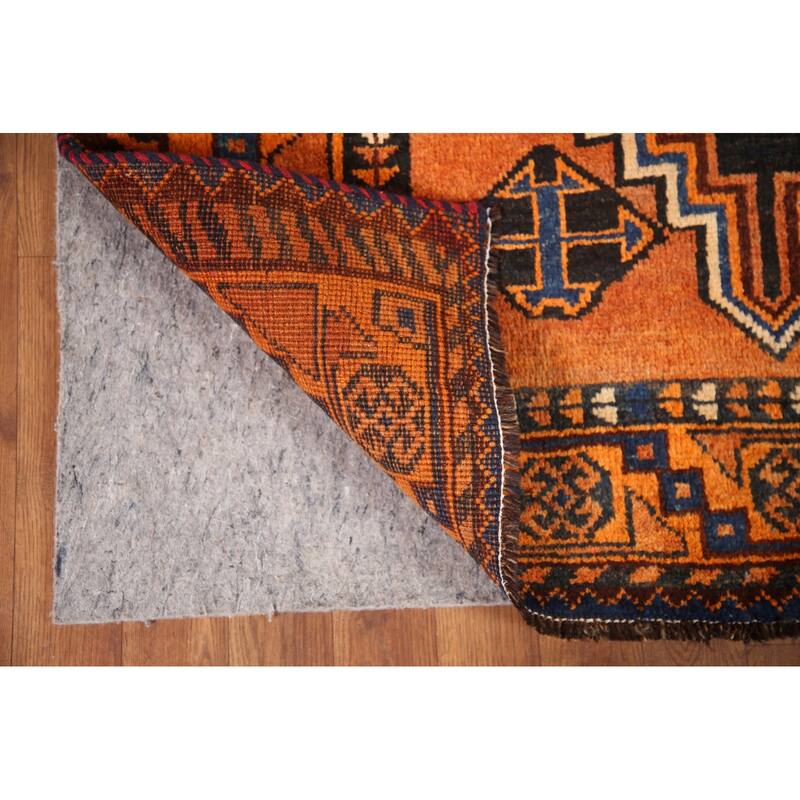 Hand Knotted Oriental 100% Wool Carpet Traditional Tribal Oranges & Rust Lori Area Rug - 7' 4'' X 4' 0''
