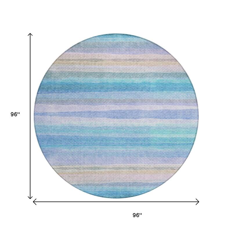 HomeRoots Striped Transitional Rectangle Outdoor Rug