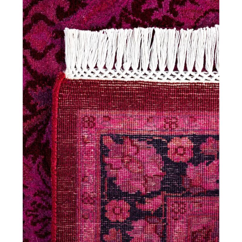 Overdyed One-of-a-Kind Hand-Knotted Area Rug - Pink - 2' 8" x 10' 1"