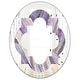 preview thumbnail 6 of 4, Designart 'Geometric Purple Glacier' Modern Round or Oval Wall Mirror - Quatrefoil 24in.x36in.