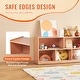 preview thumbnail 6 of 9, Natural Wooden 5-Compartment Cubby Storage Shelf Cabinet Perfect for Kids Room - 48” × 13” × 24”